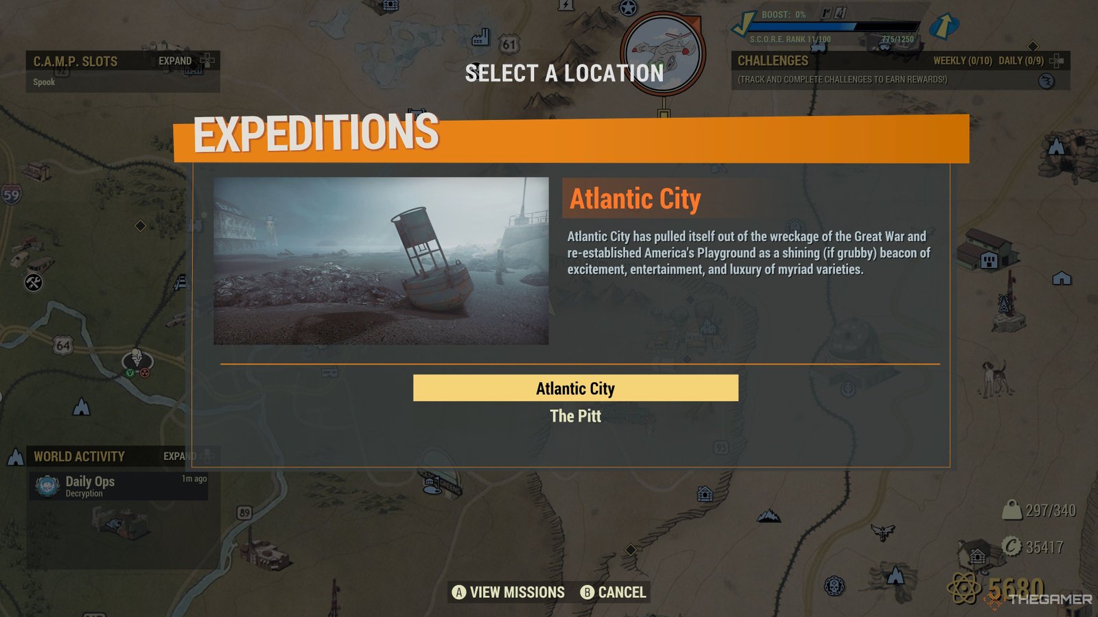 The Atlantic City  Expedition in Fallout 76.