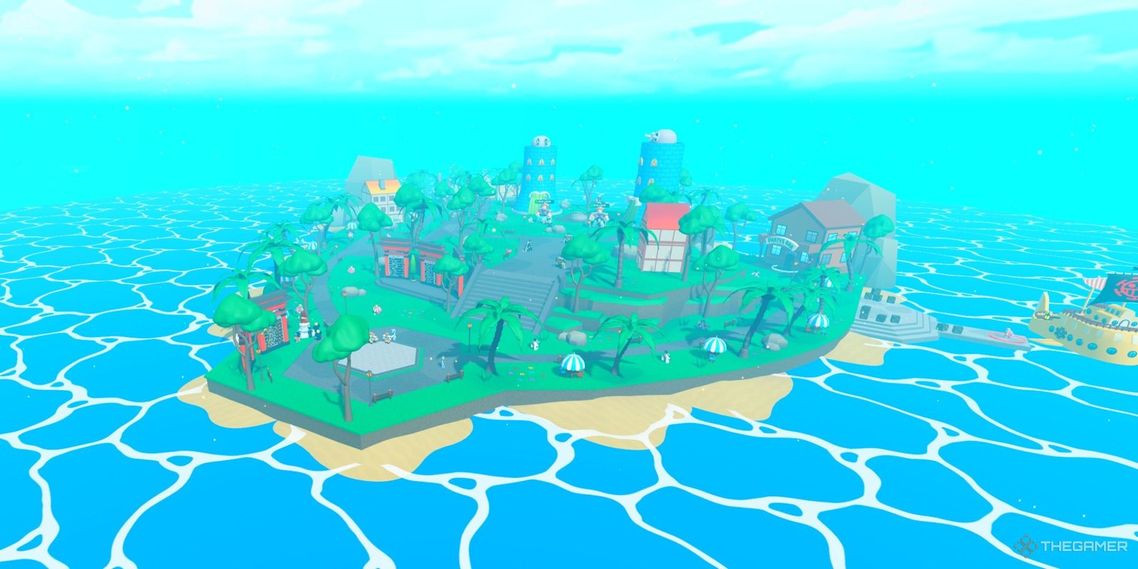 the main island in Anime Odyssey Simulator on Roblox