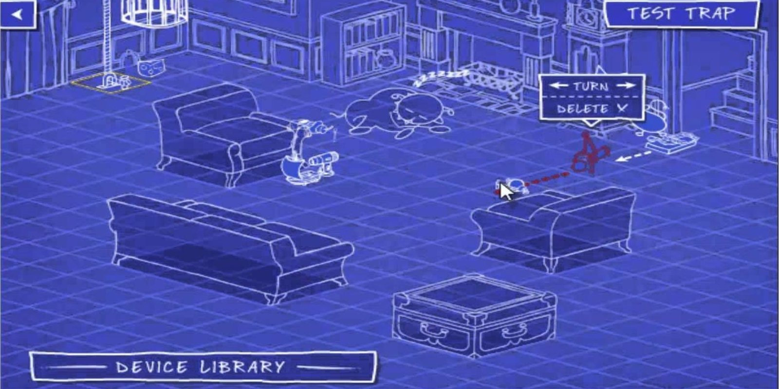 Tom and Jerry Trap o Matic Device Library in Living Room.