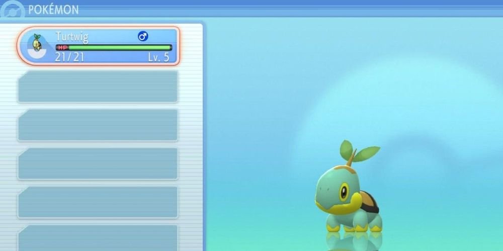 Pokemon Brilliant Diamond and Shining Pearl Shiny Starter Turtwig