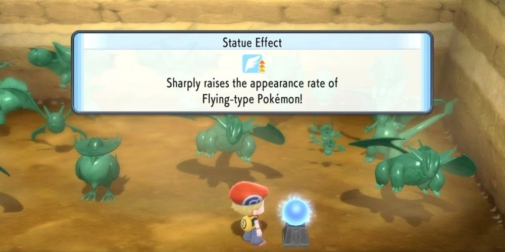 Pokemon Brilliant Diamond and Shining Pearl BDSP Grand Underground Secret Den Shiny Statues Encounter Rate Boost