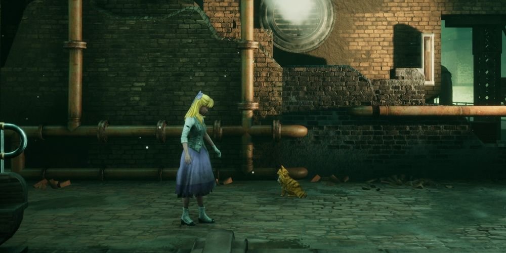 Another Sight 2, girl and cat together in the sewers