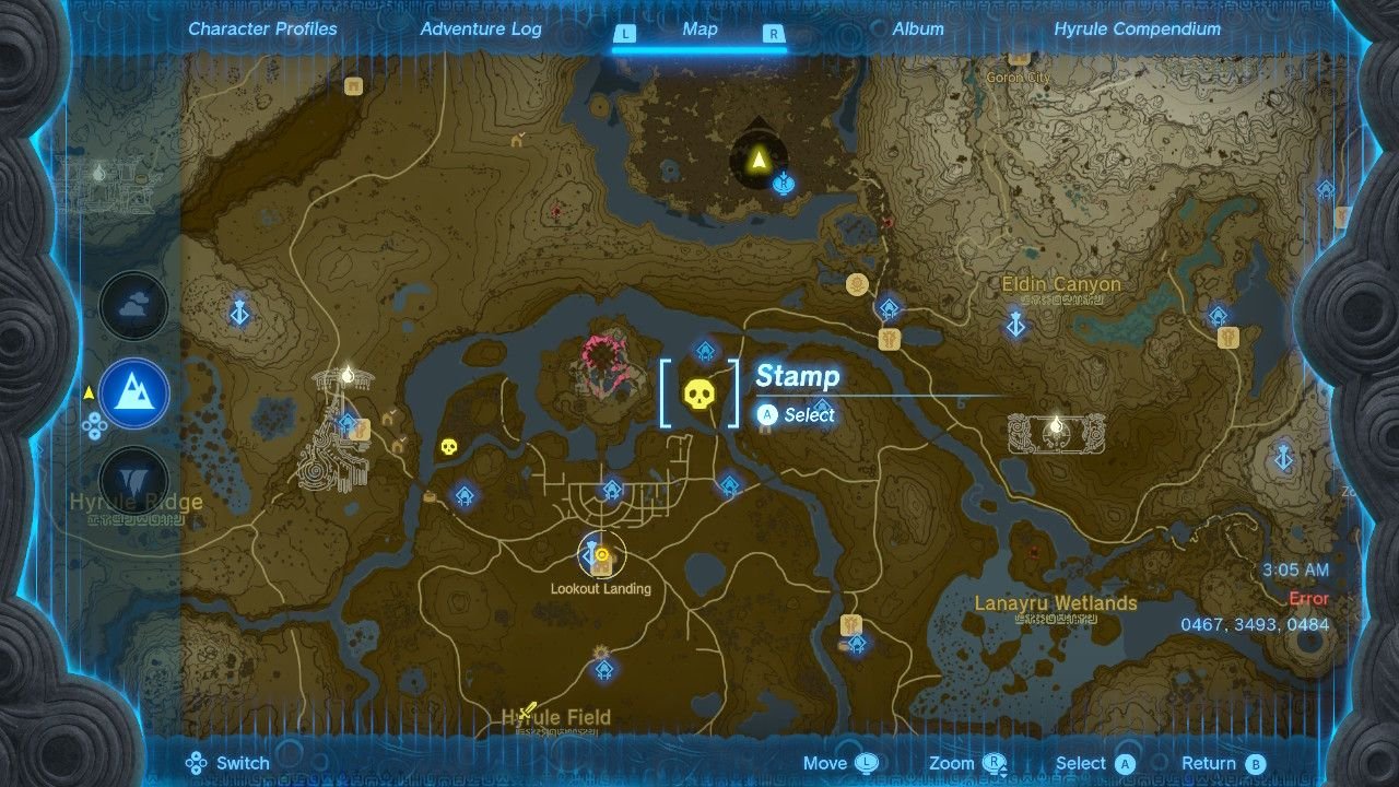 East Hyrule Castle Moat Chasm Map Location