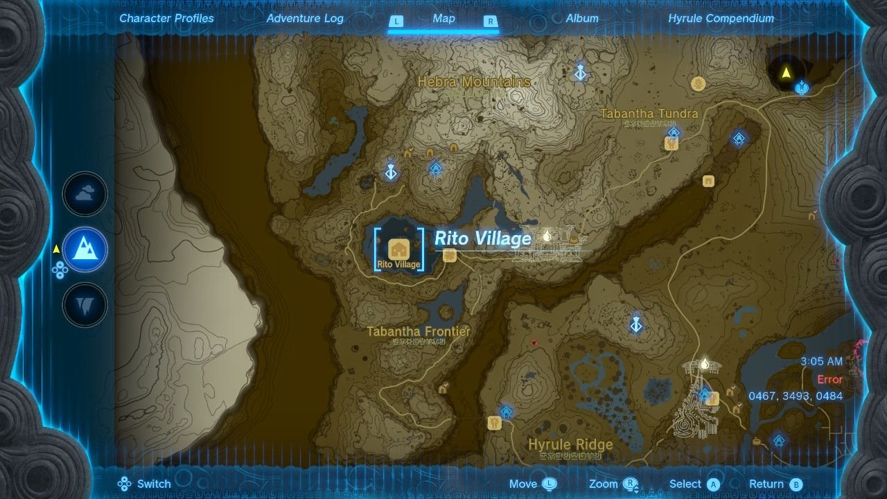 Rito Village Chasm Map Location