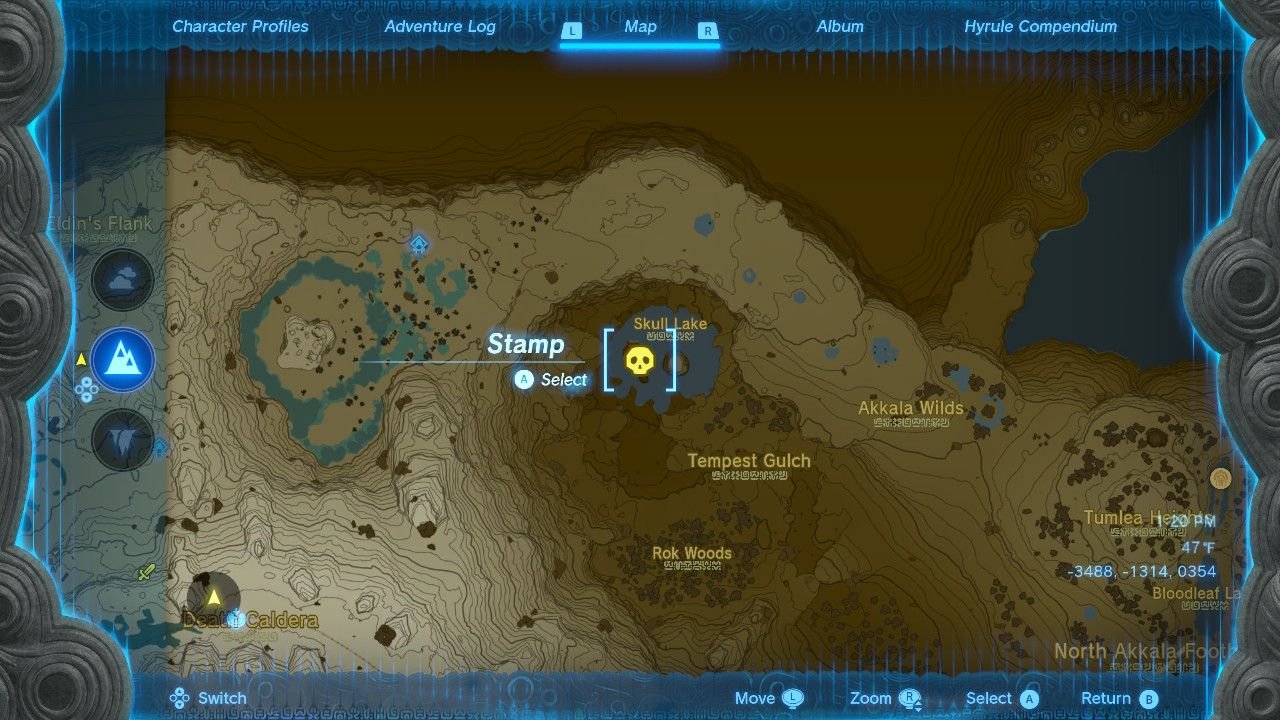 Skull Lake Chasm Map Location