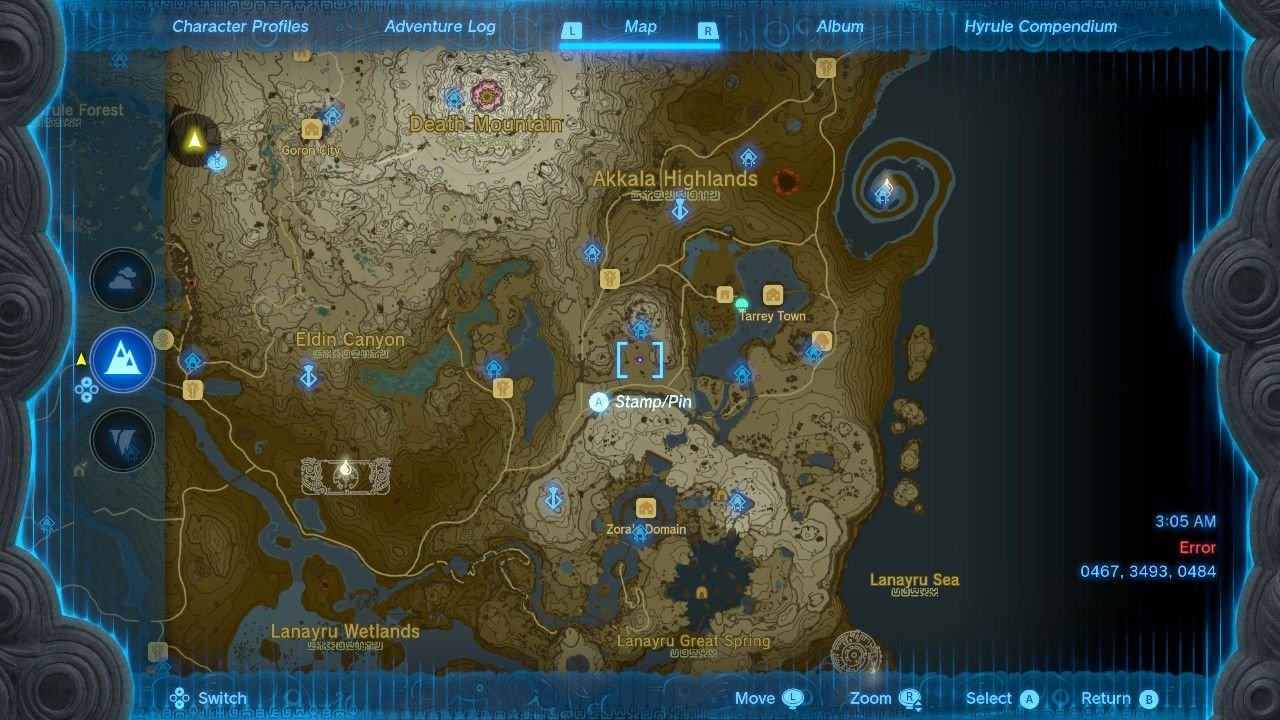South Akkala Plains Chasm  Map Location
