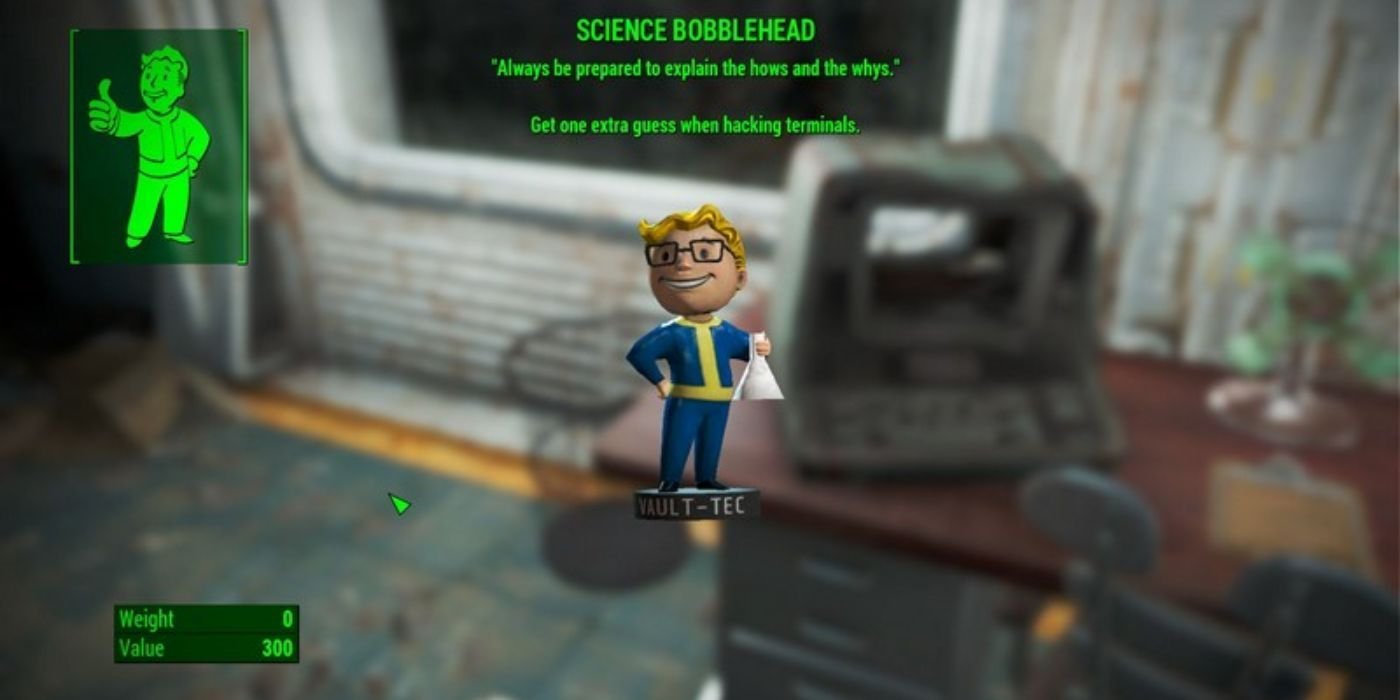 An image of the Science Bobblehead found on a desk in Fallout 4