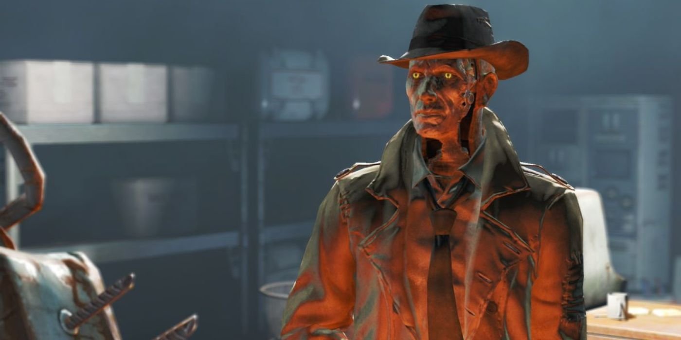 Nick Valentine Rescued staring at player in vault in Fallout 4