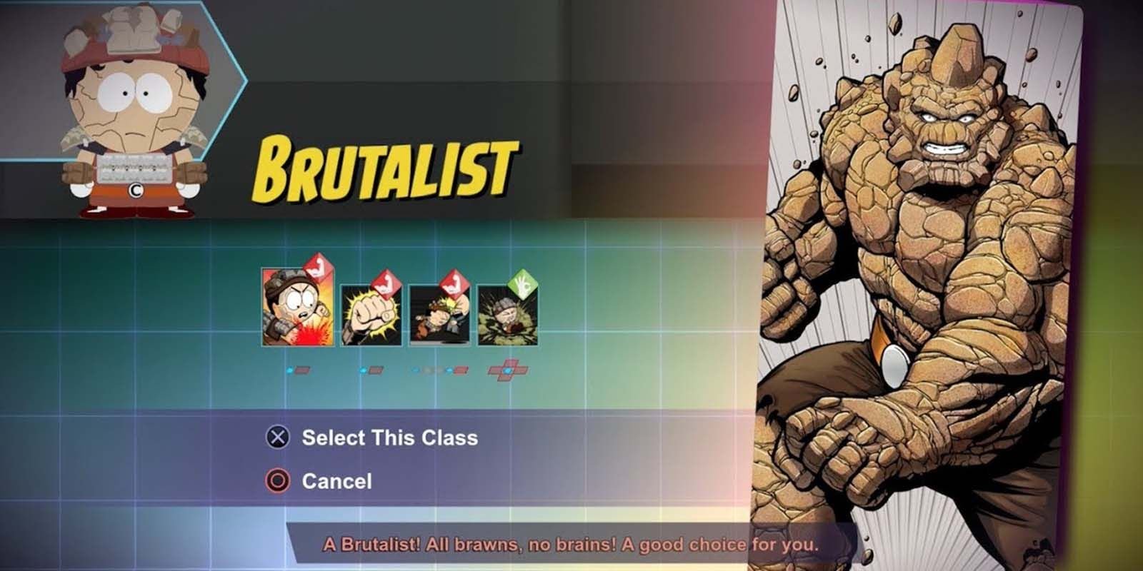 The Brutalist class from South Park: The Fractured But Whole