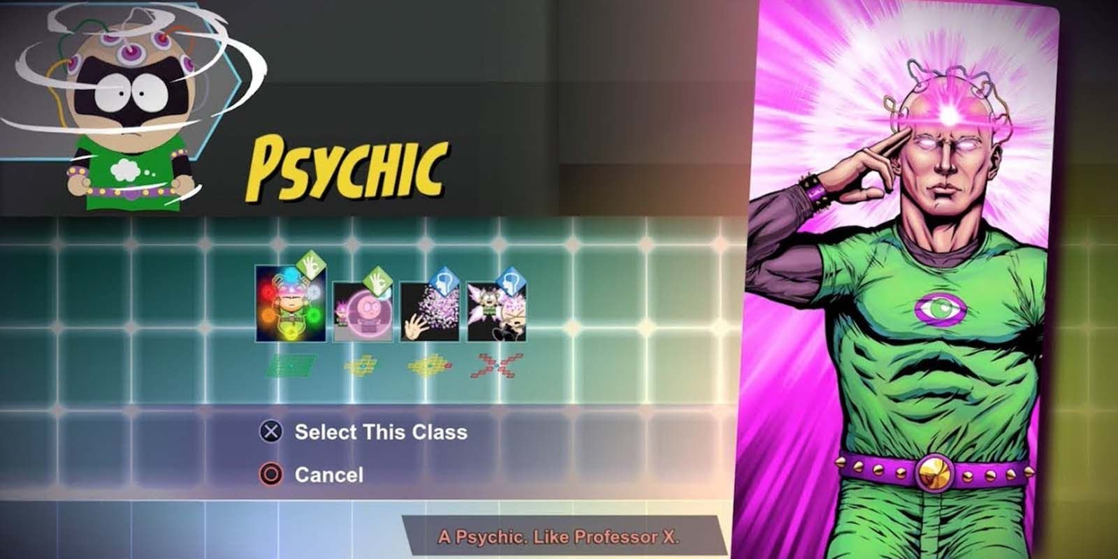 The Psychic class from South Park: The Fractured But Whole