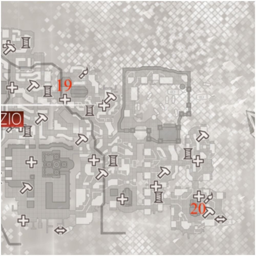 Assassin's Creed 2 Venice's Castello glyph locations