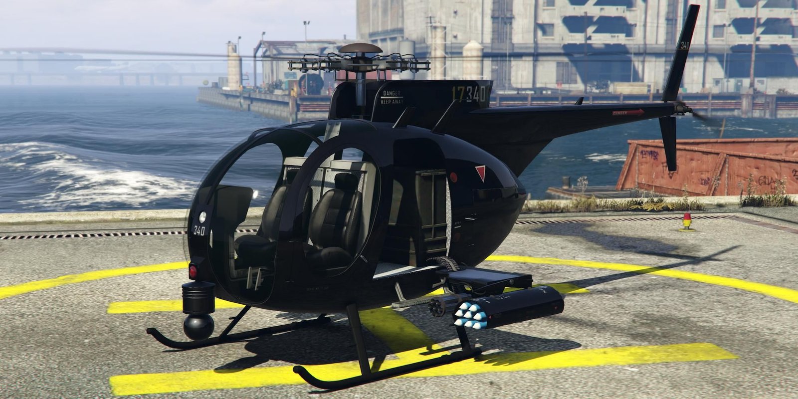 A Buzzard parked in GTA 5