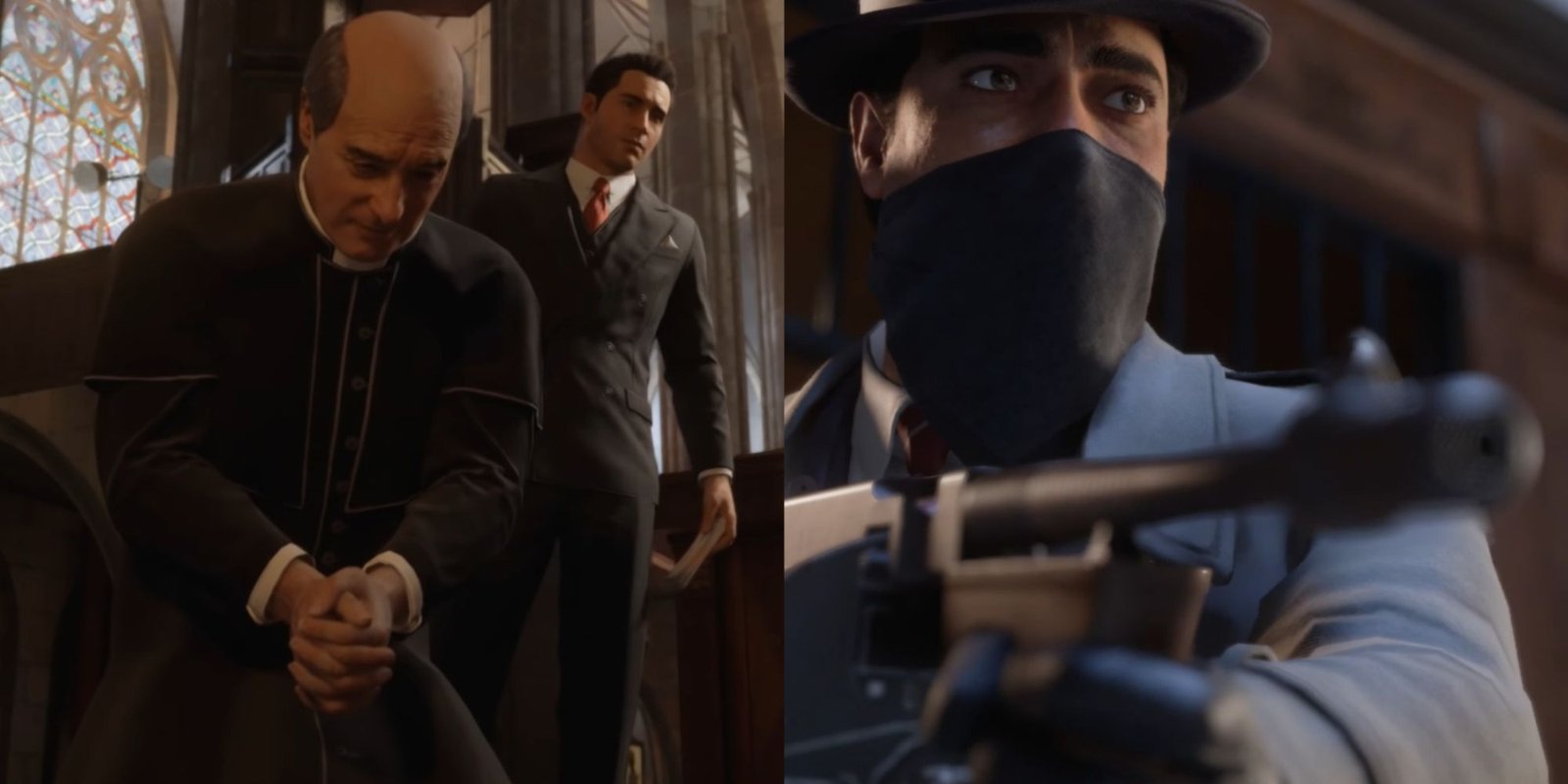 Mafia Best Missions Featured Split Image Tommy Looking Over Priest And Paulie