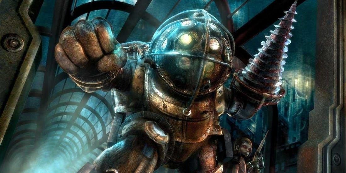Big Daddy and Little Sister from Bioshock