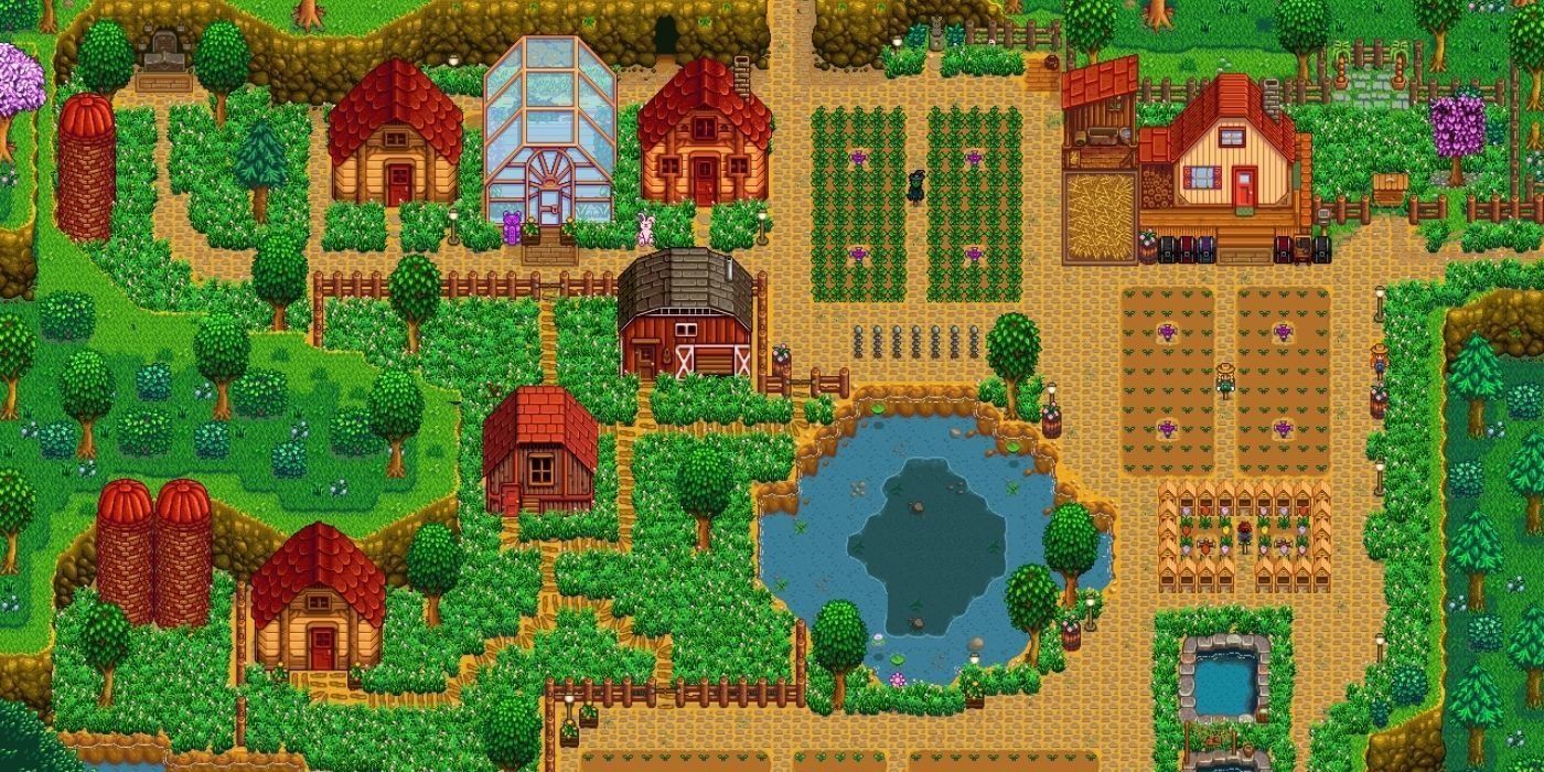 stardew valley farm layout wilderness farm made self-sufficient best farm layout