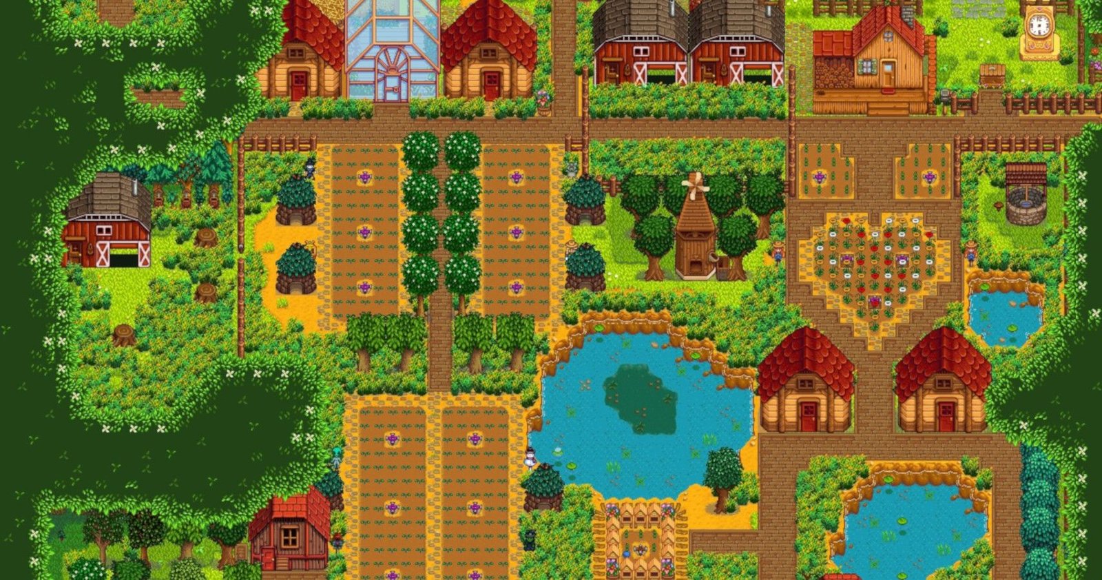 the forest farm in stardew valley laid out to optimize flowers stardew farm layout