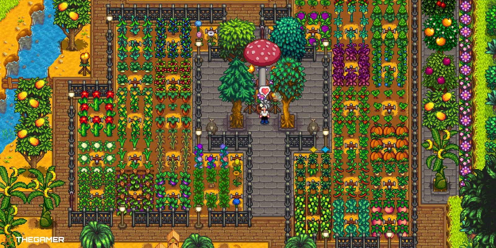 ginger island farm in stardew valley farm layout for crop growth stardew valley