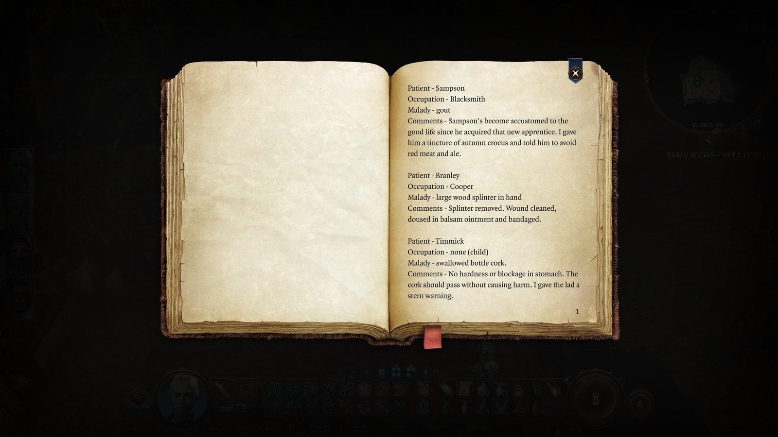 Apothecary Notes On Treatments In Basement Of Blighted Village