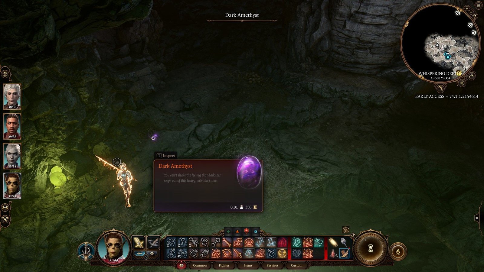 Lae'zel Finds And Runs To Dark Amethyst In Whispering Depths