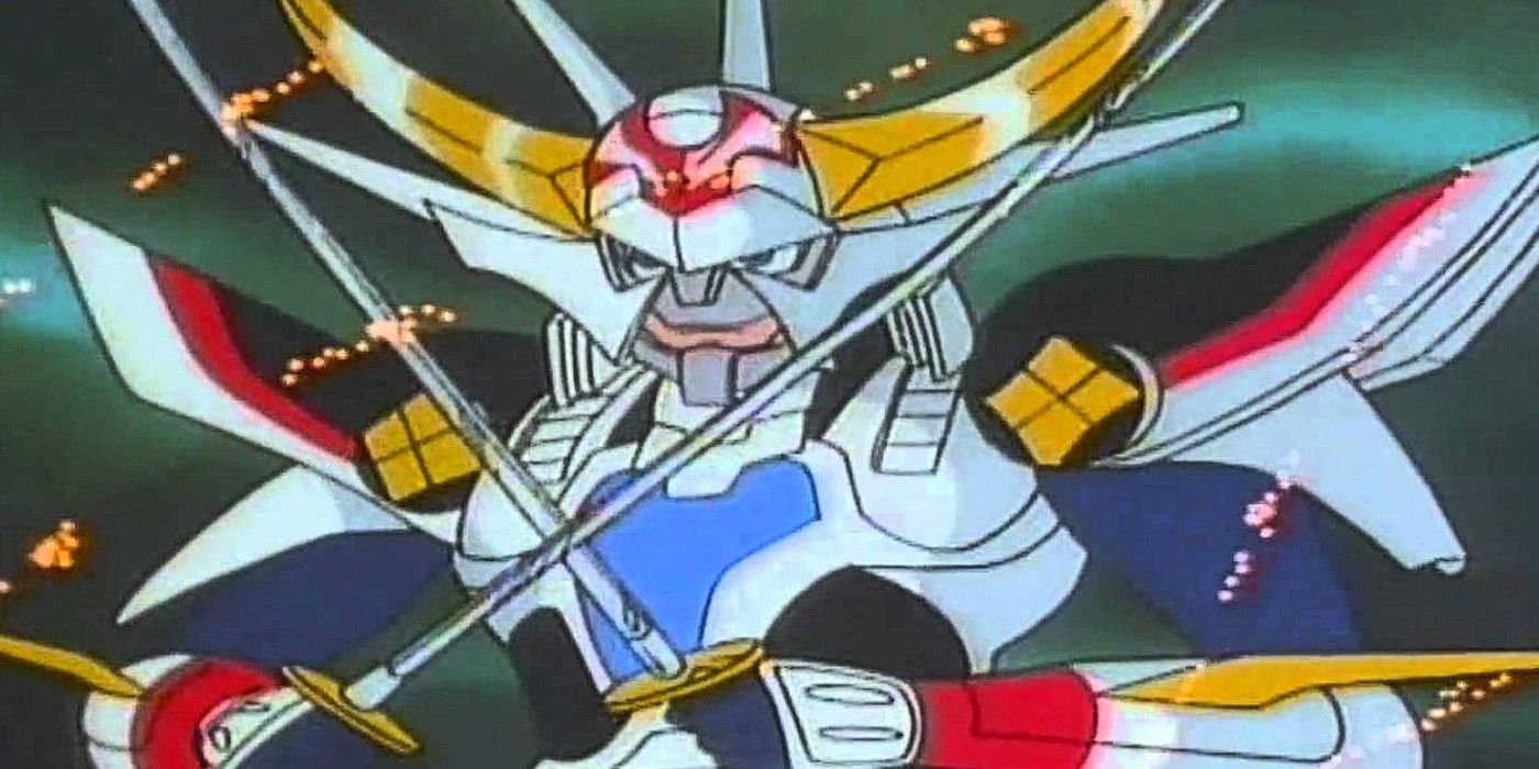 Ronin Warriors dramatic shot holding crossed swords