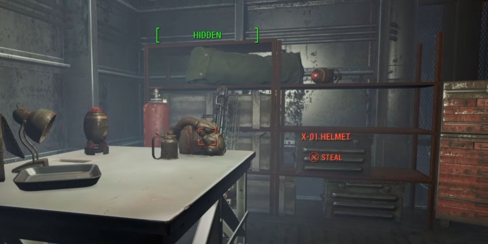 The X-01 Helemt lying on a table.