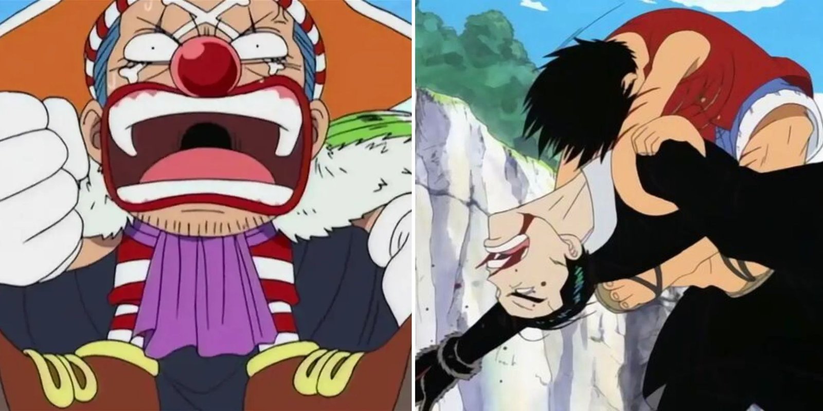 Buggy And Kuro's Losing Their Battles In The Anime