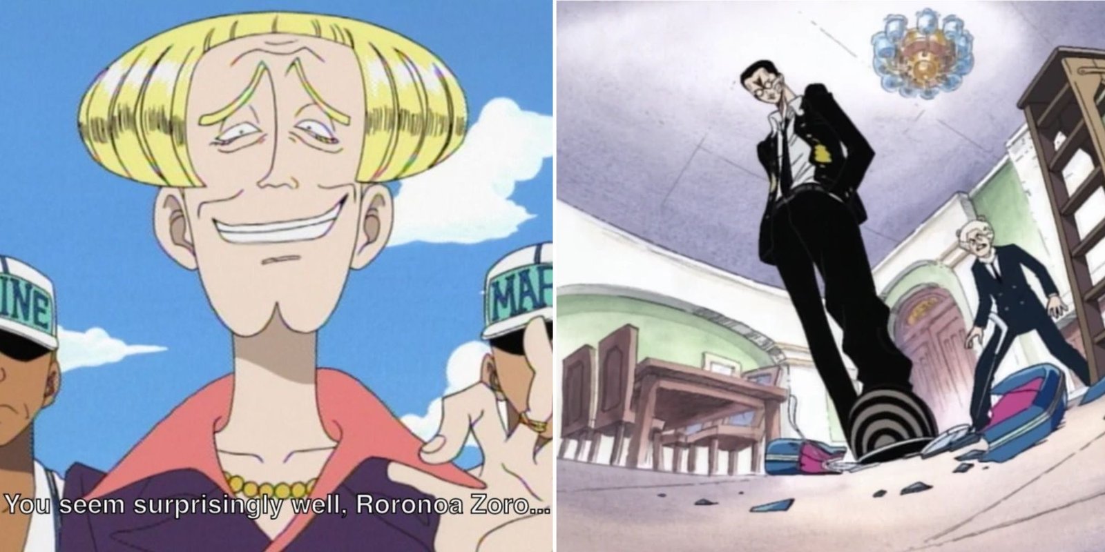 Helmeppo's Introduction In The Anime, Merry Confronting Kuro In The Anime