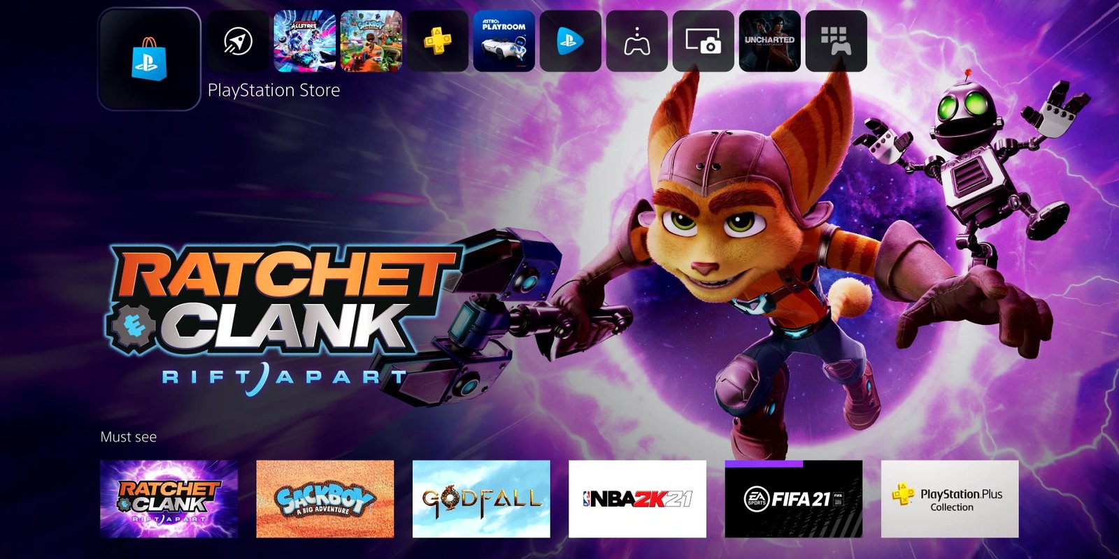 PlayStation 5 User Interface