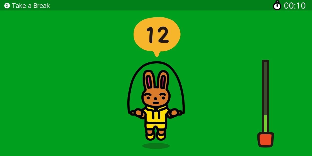 A screenshot showing gameplay in Jump Rope Challenge.