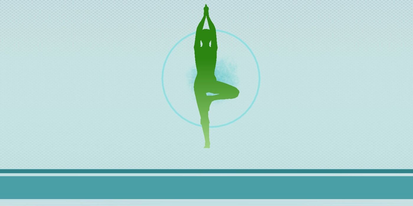 a green outline of the wii fit trainer from wii fit.