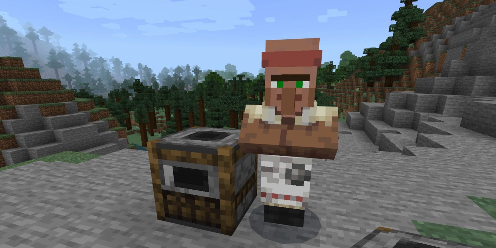 Minecraft Screenshot Of Butcher Next To Smoker