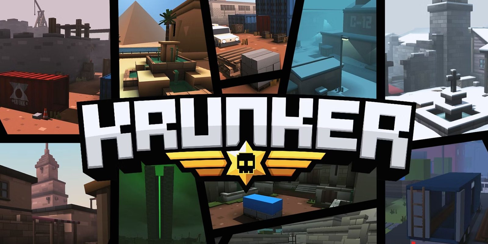 Krunker Io Art Showing Different Maps