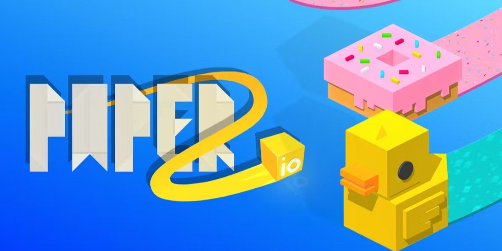Paper Io Title Art With Colorful Cubes