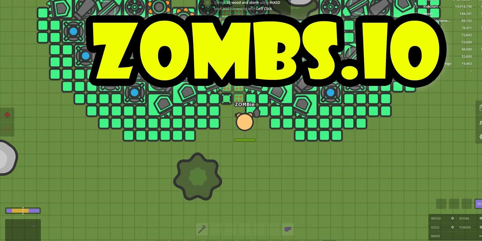 Zombs Io Title Art Showing A Map
