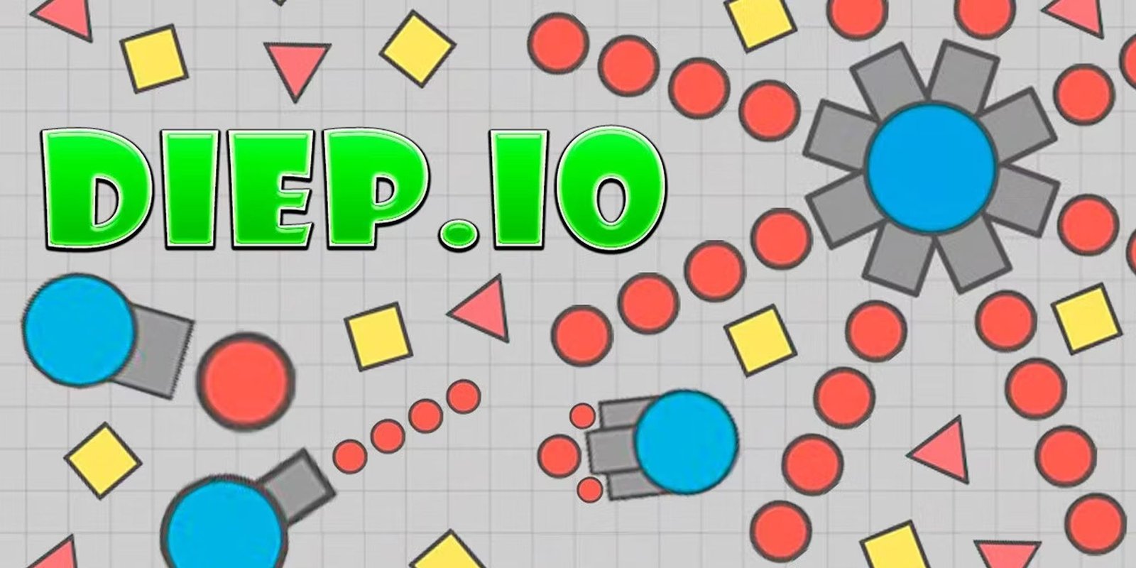 Diep Io Title Art Showing Various Shapes