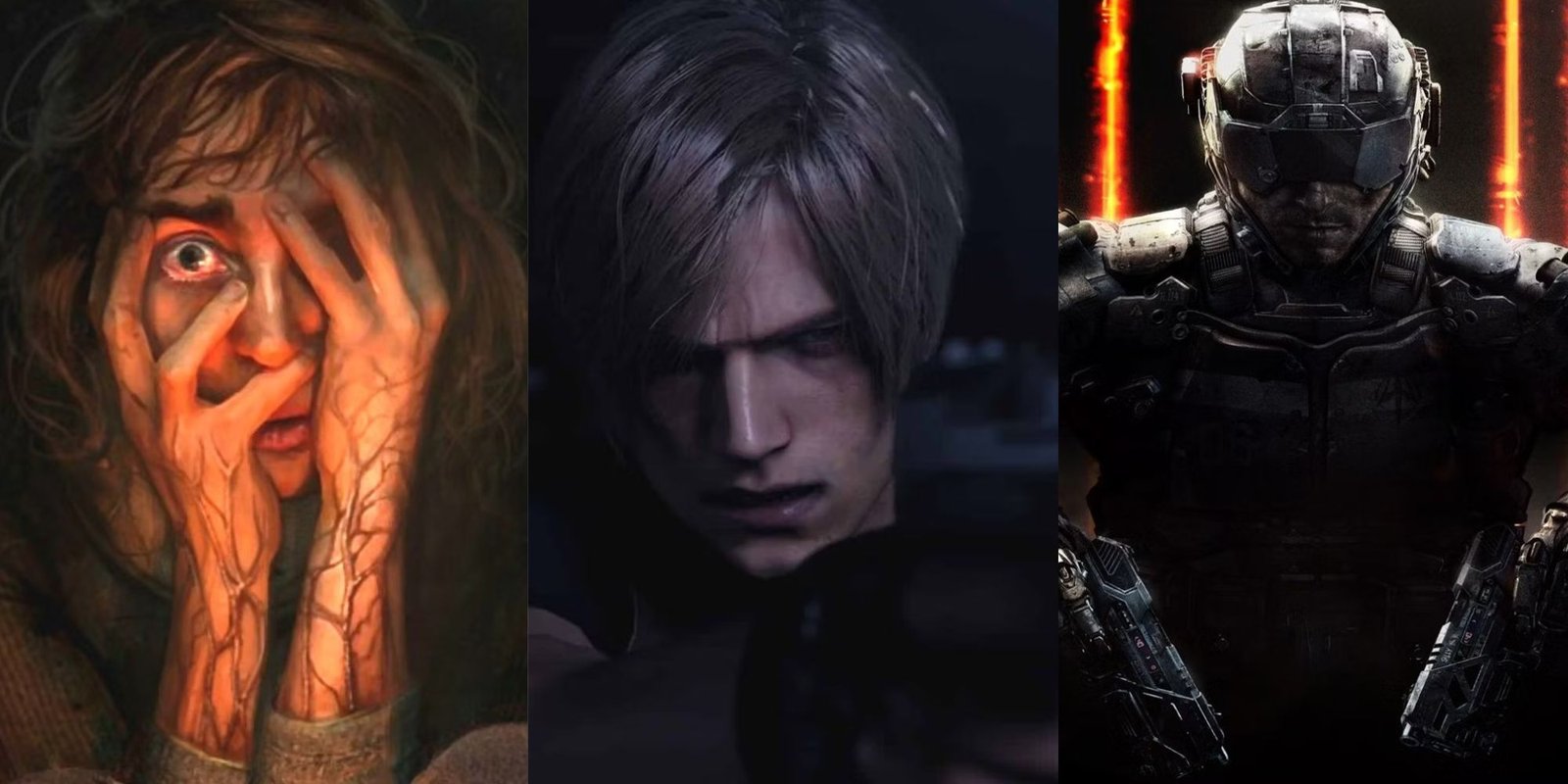 Best Zombie Games On Xbox Series X|S featuring Tasi from Amnesia: Rebirth, Leon Kennedy from Resident Evil 4, and Call of Duty: Black Ops 3