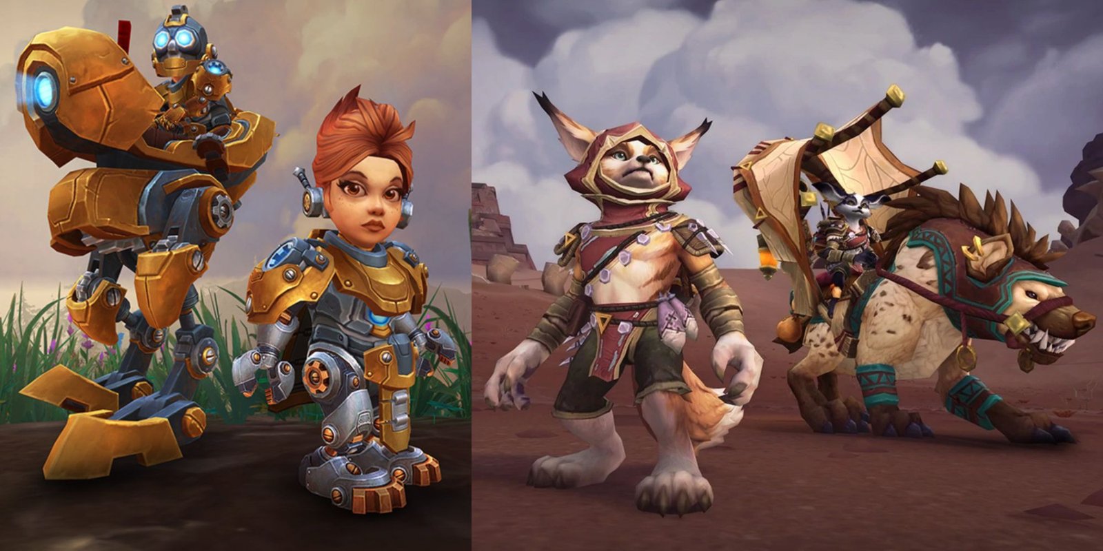 allied races split image mechagnome vulpera
