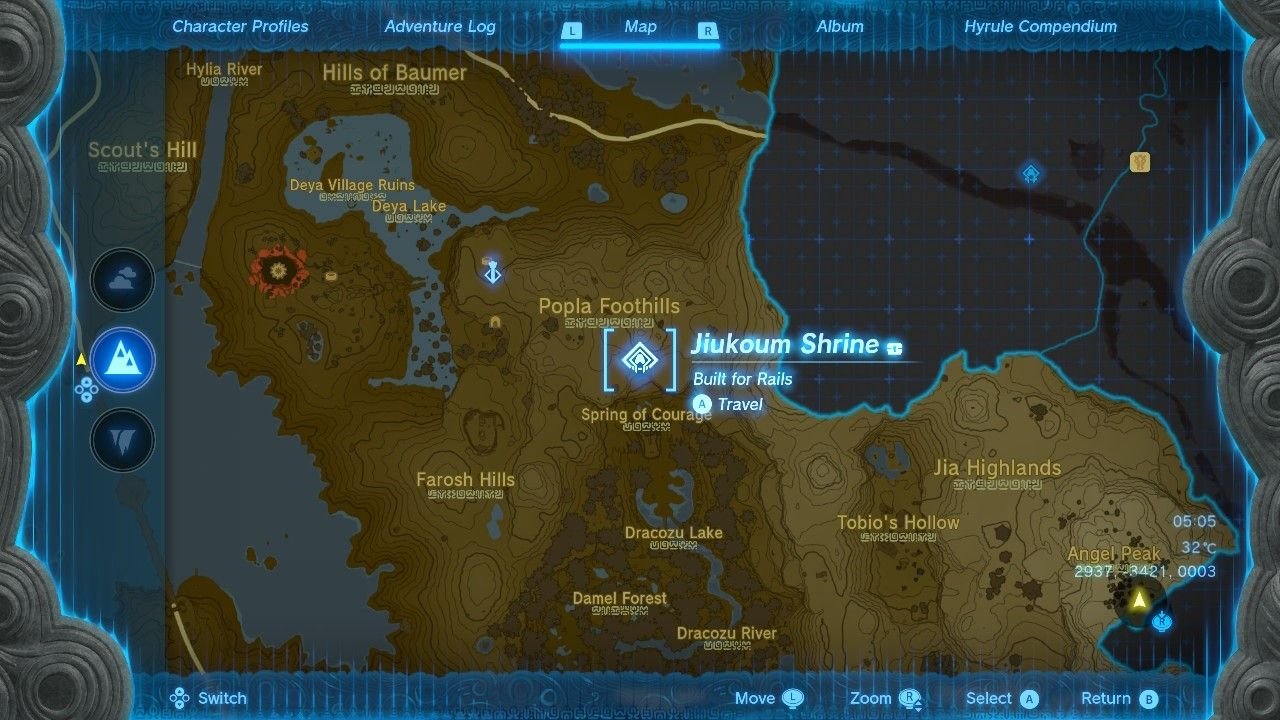 Spring of Courage map location in in The Legend of Zelda Tears of the Kingdom