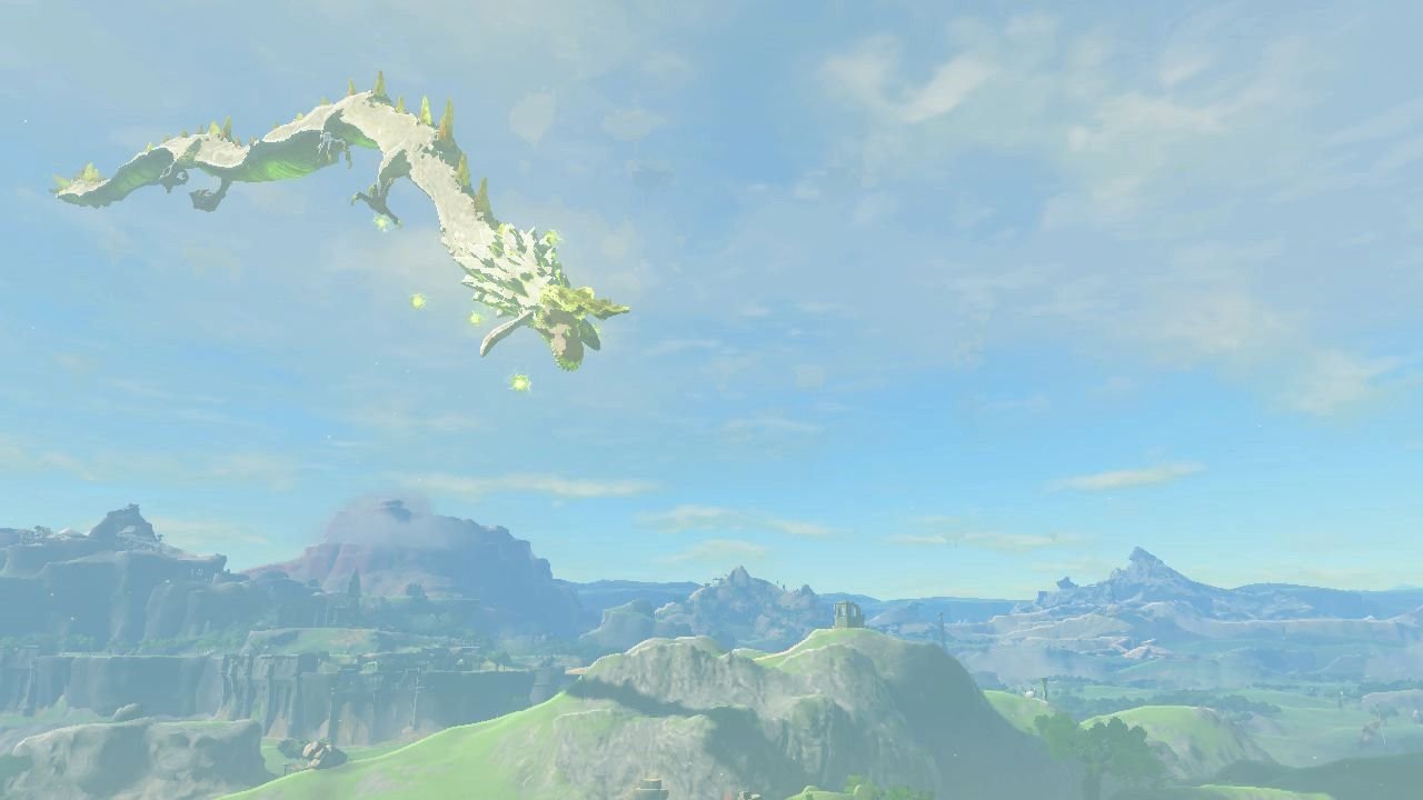 Farosh flying through the sky in The Legend of Zelda Tears of the Kingdom
