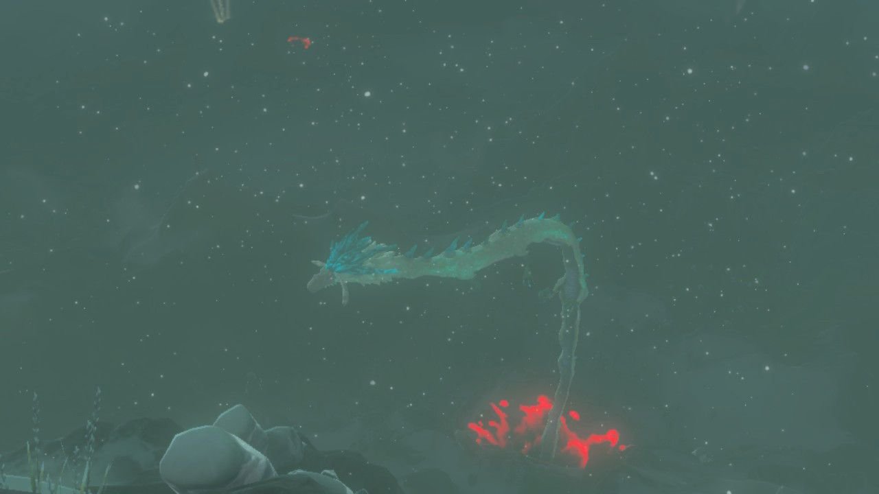 Naydra emerging from a chasm in in The Legend of Zelda Tears of the Kingdom