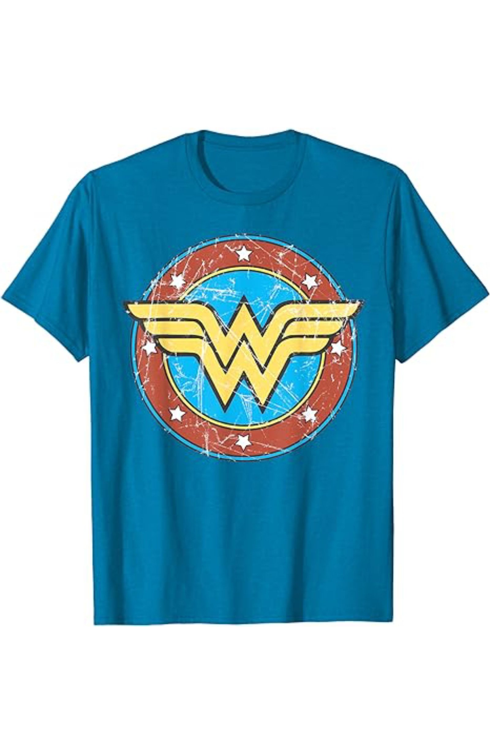 Product Image Of Wonder Woman Logo Distressed T-Shirt
