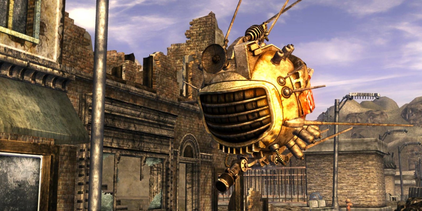 Fallout New Vegas - ED-E the eyebot robot in Primm
