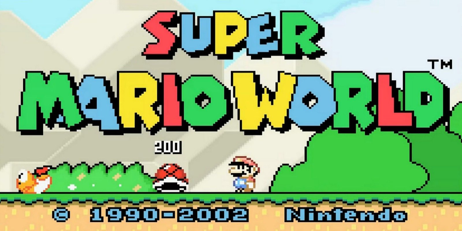 super mario world start screen logo mainline mario games in order