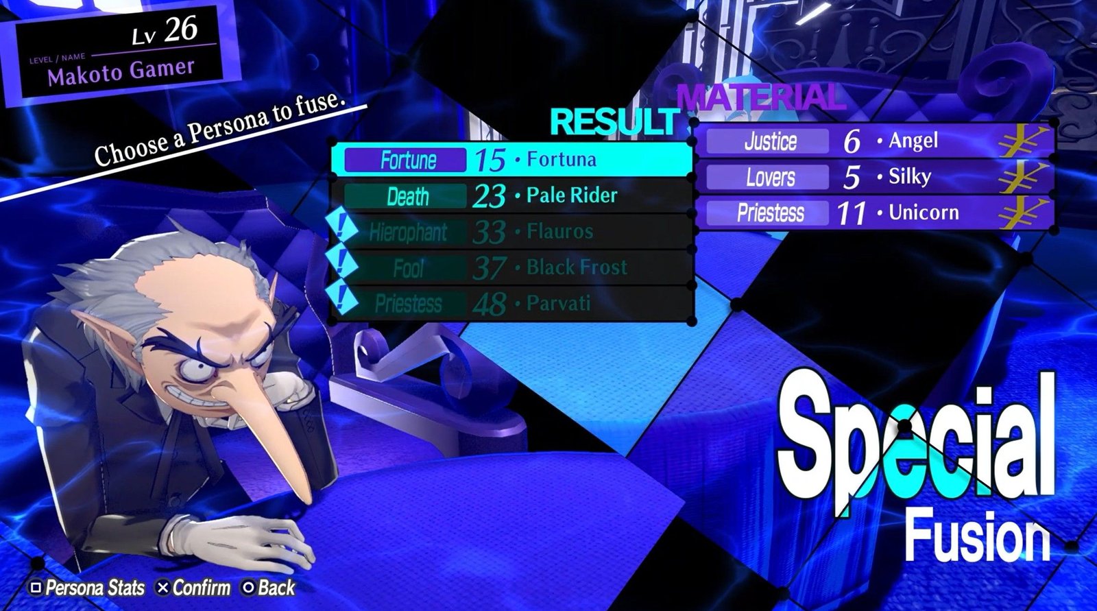 igor on the special fusion persona list p3r fusions persona 3 reload