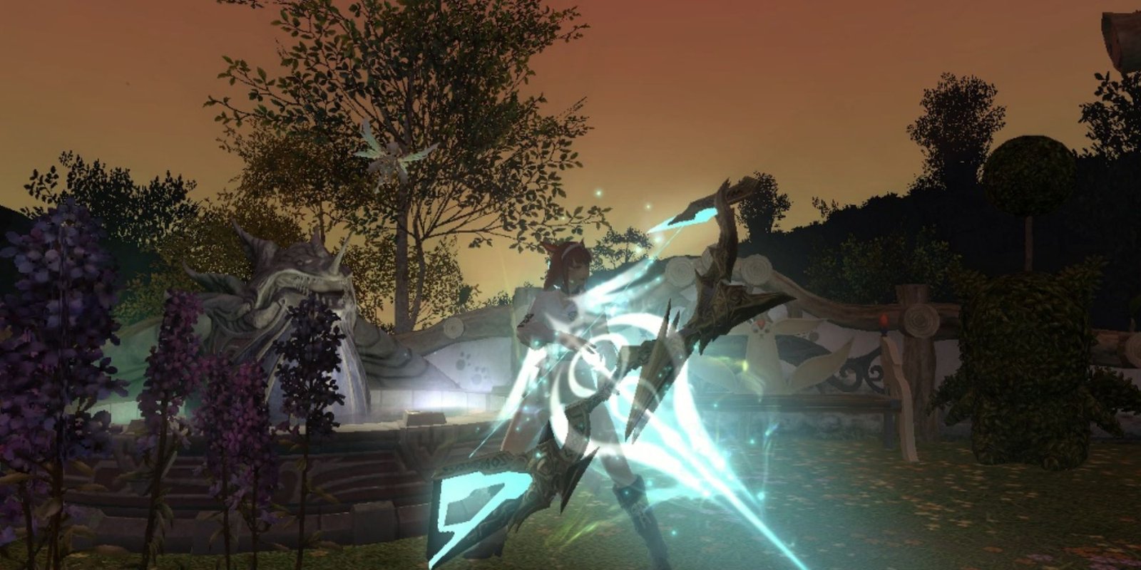 A Bard with her Anima Weapon in Final Fantasy 14