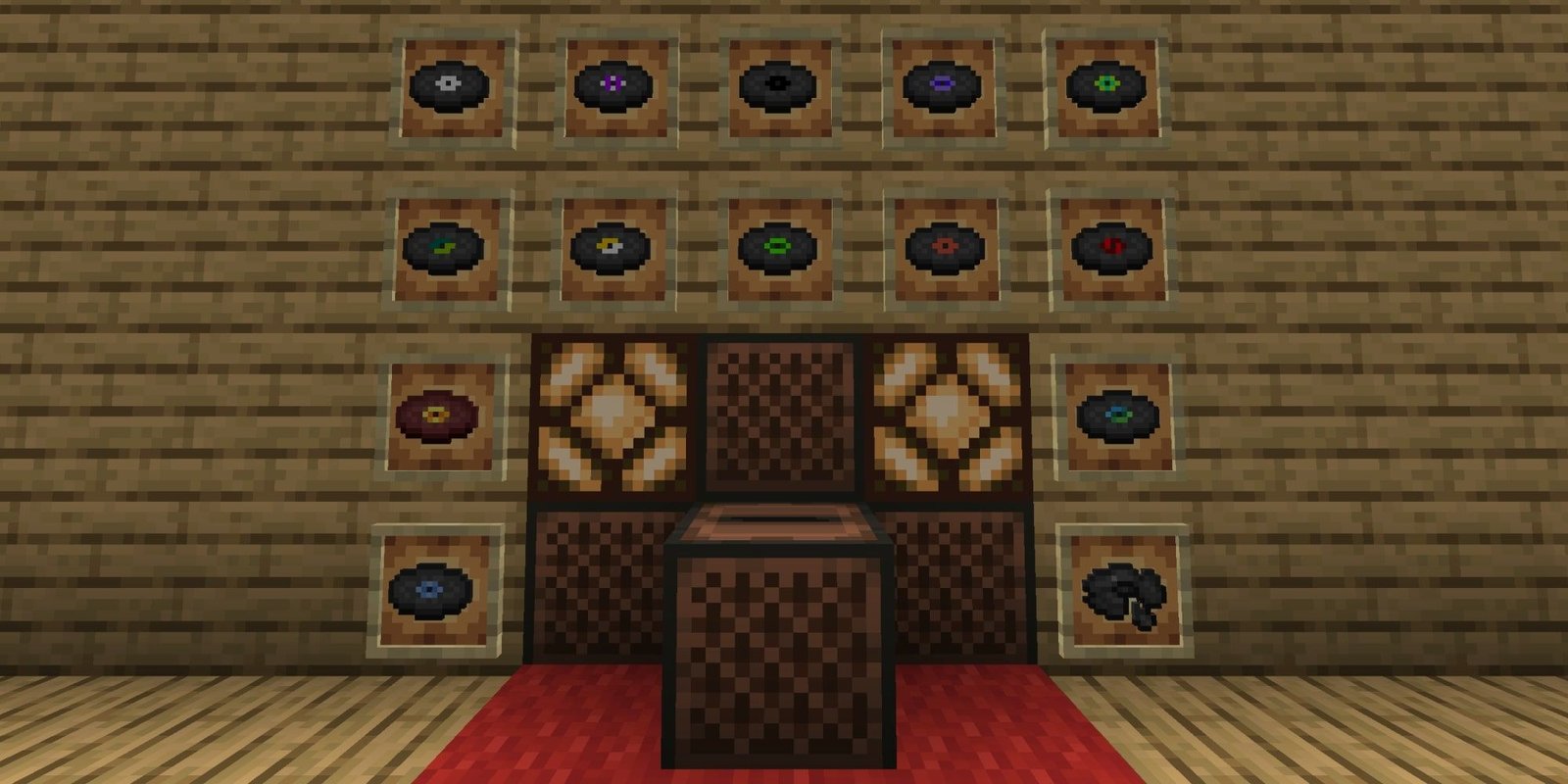 Minecraft Music Discs C418 13 11 Wait Mellohi Mall Blocks Chirp Stall Cat Far Strad Ward Lena Raine Pigstep Otherside Jukebox