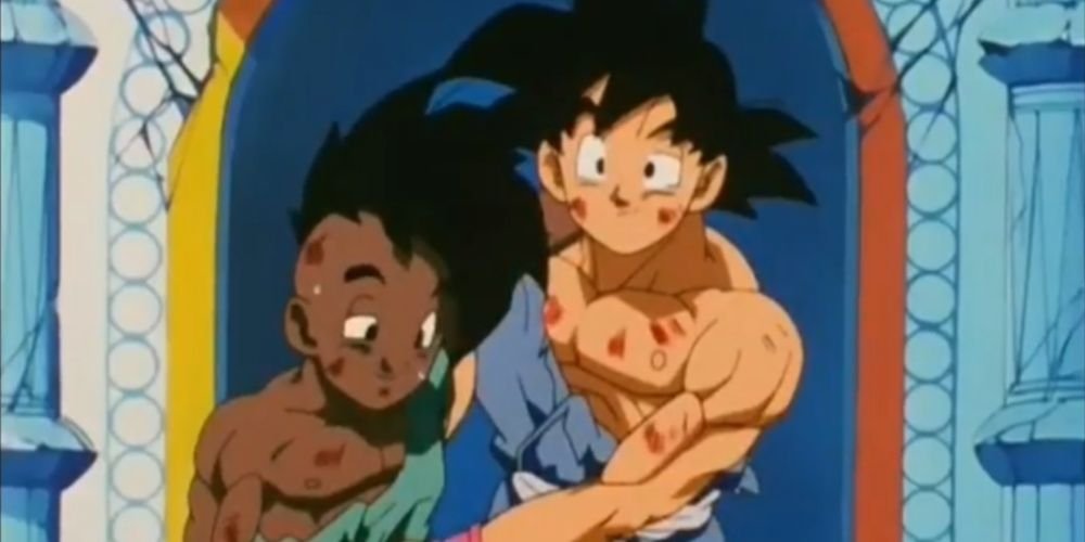 Adult Form GT Late Goku With Uub At Kami's Lookout