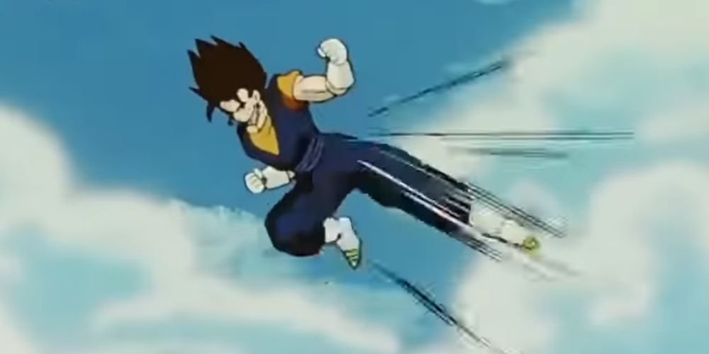 Vegito Practicing His Kicks Against Super Buu