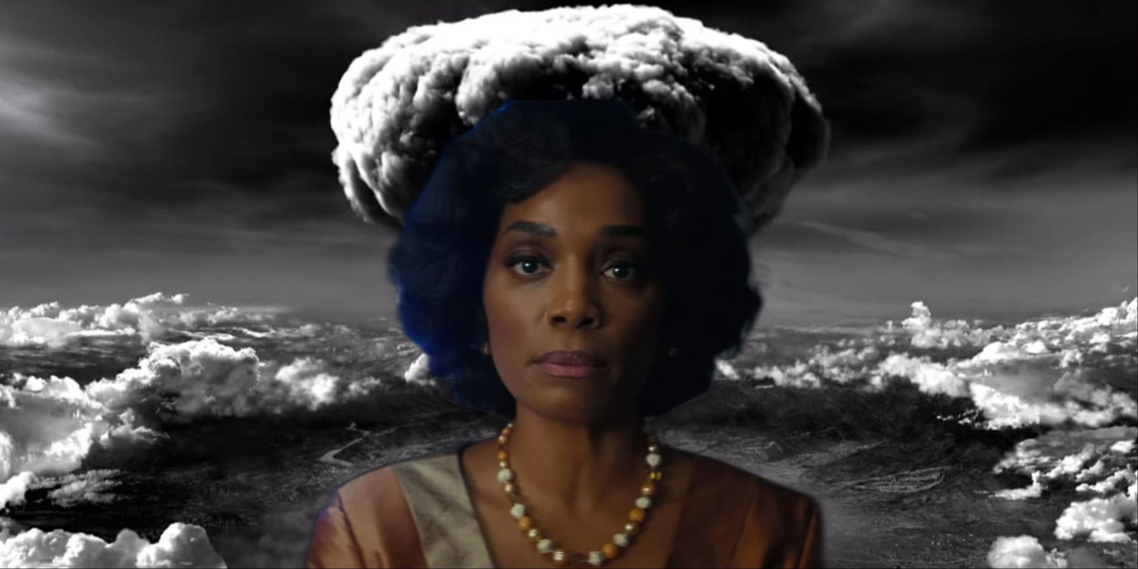Fallout Who Started The Great War Feature Image - Barb Howard In Front Of Mushroom Cloud