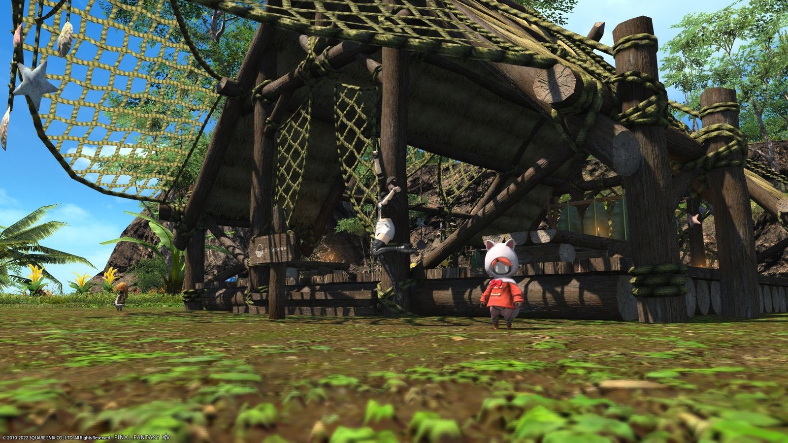 Final fantasy 14 player at their island sanctuary